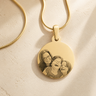 Gold Plated over Stainless Steel Circled Photo Pendant