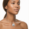 Stainless Steel Textured Round Photo Pendant