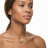 Gold Plated over Stainless Steel Square Block Photo Pendant