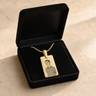 Gold Plated over Stainless Petite Photo Rectangle Pendant