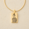 Gold Plated over Stainless Petite Photo Rectangle Pendant