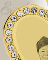 Birthstone Gem Heart November Photo Engraved Gold Plated over Stainless Keepsake