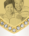 Birthstone Gem Heart November Photo Engraved Gold Plated over Stainless Keepsake