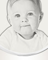 Birthstone Round July Photo Engraved Stainless Keepsake