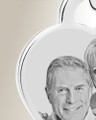 Birthstone Small Heart December Picture Engraved Stainless Keepsake