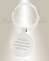 Cremation Round Photo Engraved Stainless Steel Keychain