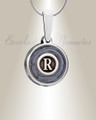 Solid 14K White Gold Dusky Monogram Ash Resin Jewelry