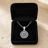 Solid 14K White Gold Dusky Monogram Ash Resin Jewelry