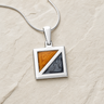 Solid 14K White Gold Dawn To Dusk Ash Resin Jewelry