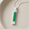 Solid 14K White Gold Misty Morning Ash Resin Jewelry