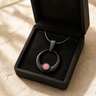 Simply Irresistable Black Finish Round Ash Resin Jewelry