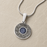 Knowing Round Sterling Silver with Slate Ash Resin Jewelry