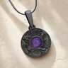 Knowing Round Black Finish Ash Resin Jewelry