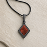 Modest Diamond Black Finish Ash Resin Jewelry