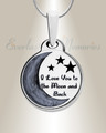Love You To The Moon Sterling Silver Ash Resin Jewelry