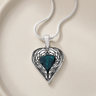 Paradise Sterling Silver Heart Ash Resin Jewelry
