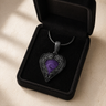 Paradise Black Finish Heart Ash Resin Jewelry
