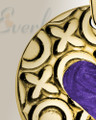 Elaborate Round Gold Plated Ash Resin Jewelry