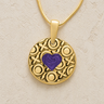 Elaborate Round Gold Plated Ash Resin Jewelry