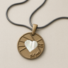 Enlightened Round Bronze Finish with Cream Ash Resin Jewelry