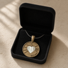 Enlightened Round Bronze Finish with Cream Ash Resin Jewelry