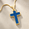 Cultured Cross Gold Plated Ash Resin Jewelry