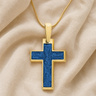 Cultured Cross Gold Plated Ash Resin Jewelry