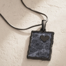 Adored Rectangle Black Finish Ash Resin Jewelry