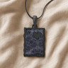 Adored Rectangle Black Finish Ash Resin Jewelry