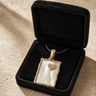 Adored Rectangle Bronze Finish with Cream Ash Resin Jewelry