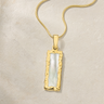Lasting Long Rectangle Gold Plated Ash Resin Jewelry