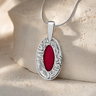 Heartfelt Oval Sterling Silver Ash Resin Jewelry