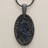 Heartfelt Oval Black Finish Ash Resin Jewelry