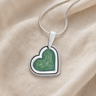 Attentive Heart Sterling Silver Ash Resin Jewelry