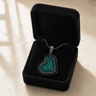 Attentive Heart Black Finish Ash Resin Jewelry
