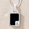 Charming Rectangle Sterling Silver Ash Resin Jewelry