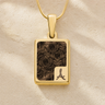 Classic Rectangle Gold Plated Ash Resin Jewelry