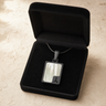 Grand Rectangle Black Finish Ash Resin Jewelry
