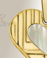 Lined Heart Gold Plated Ash Resin Jewelry