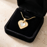 Lined Heart Gold Plated Ash Resin Jewelry