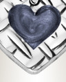 Woven Heart Sterling Silver Ash Resin Jewelry
