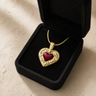 Woven Heart Gold Plated Ash Resin Jewelry