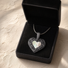 Woven Heart Black Finish Ash Resin Jewelry