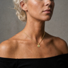 Initial Round Gold Plated Ash Resin Jewelry
