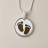 Lasting Imprint Round Sterling Silver Ash Resin Jewelry