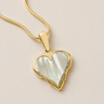 Feathered Heart Gold Plated Ash Resin Jewelry