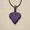 Feathered Heart Black Finish Ash Resin Jewelry