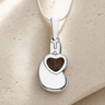 Holding You Close Sterling Silver  with Carob Resin Ash Resin Jewelry