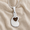 Holding You Close Sterling Silver  with Carob Resin Ash Resin Jewelry