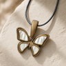 Lovable Butterfly Bronze Finish with Cream Resin Ash Resin Jewelry
